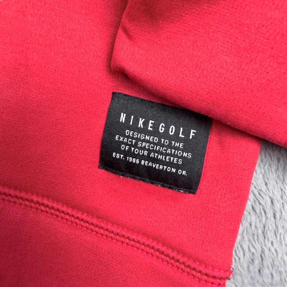 Nike Golf Mens XXL Red Therma-FIT Quarter Zip Pullover Sweatshirt 932350-657 - Picture 5 of 10